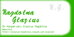 magdolna glazius business card